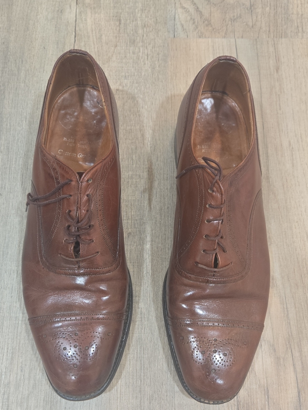 Church's Brown Leather Cap-Toe Oxfords